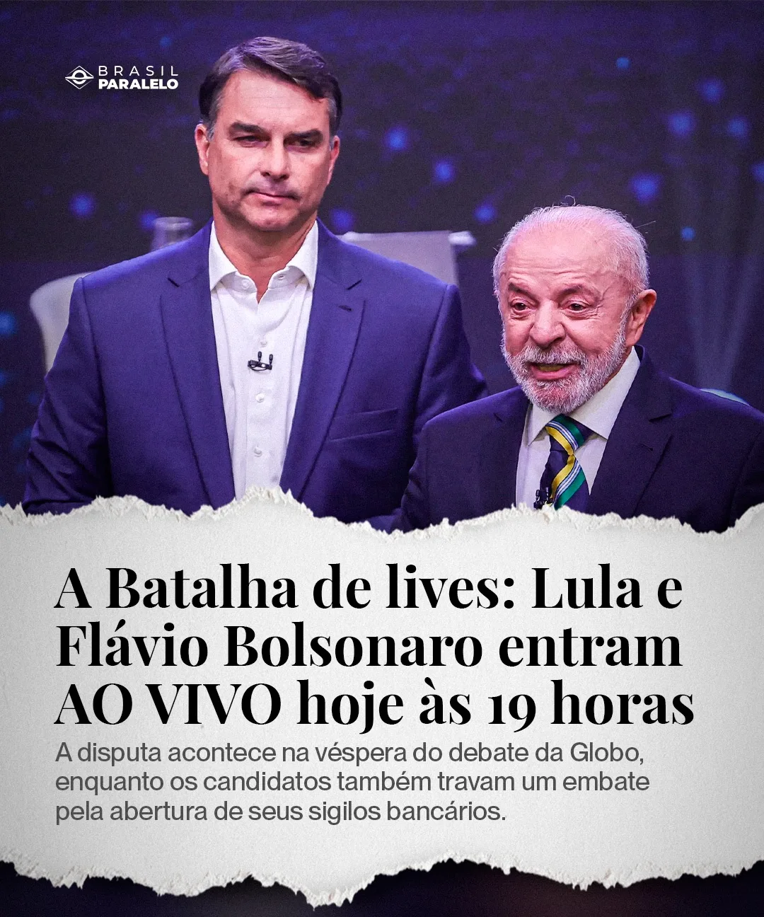 A batalha das lives: Lula e Flávio Bolsonaro entram AO VIVO hoje às 19 horas