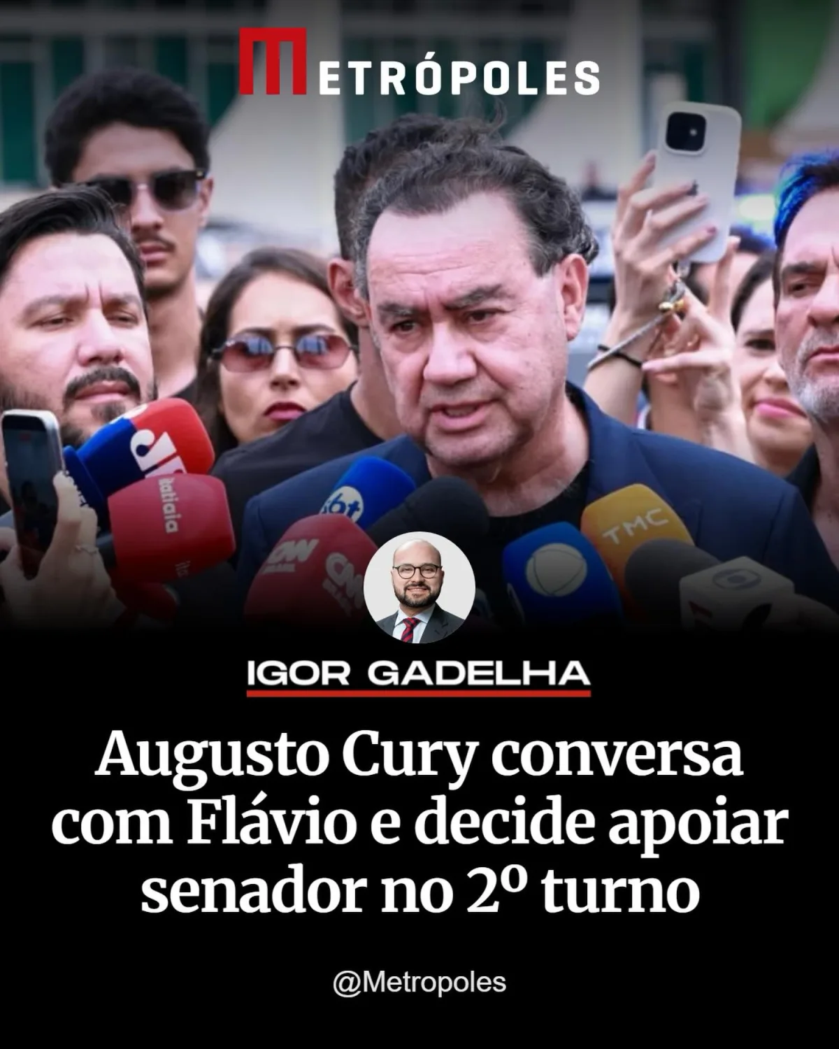 augusto Cury conversa com Flávio e decide apoiar Senador no 2° turno