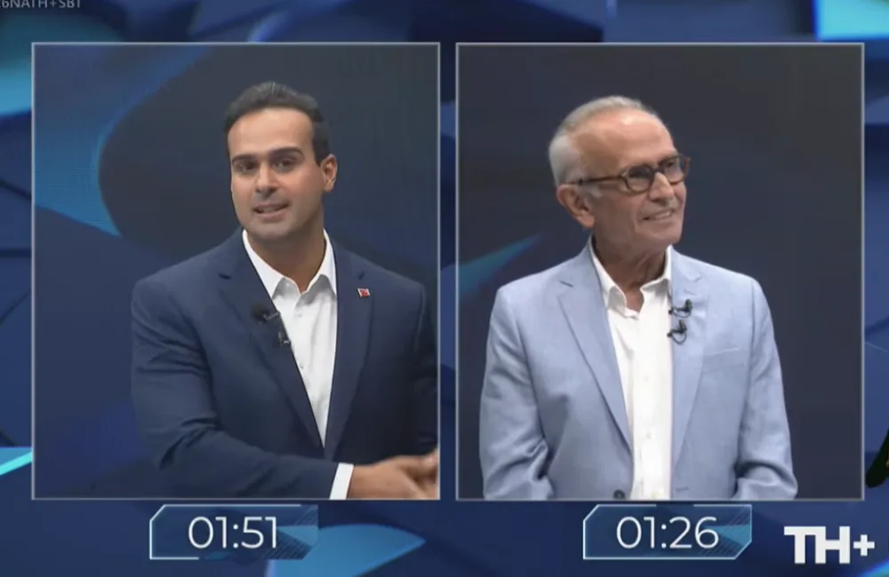 Durante debate, Lucas acusa Cícero de prometer e não fazer; ex-prefeito rebate: “Está mentindo demais”