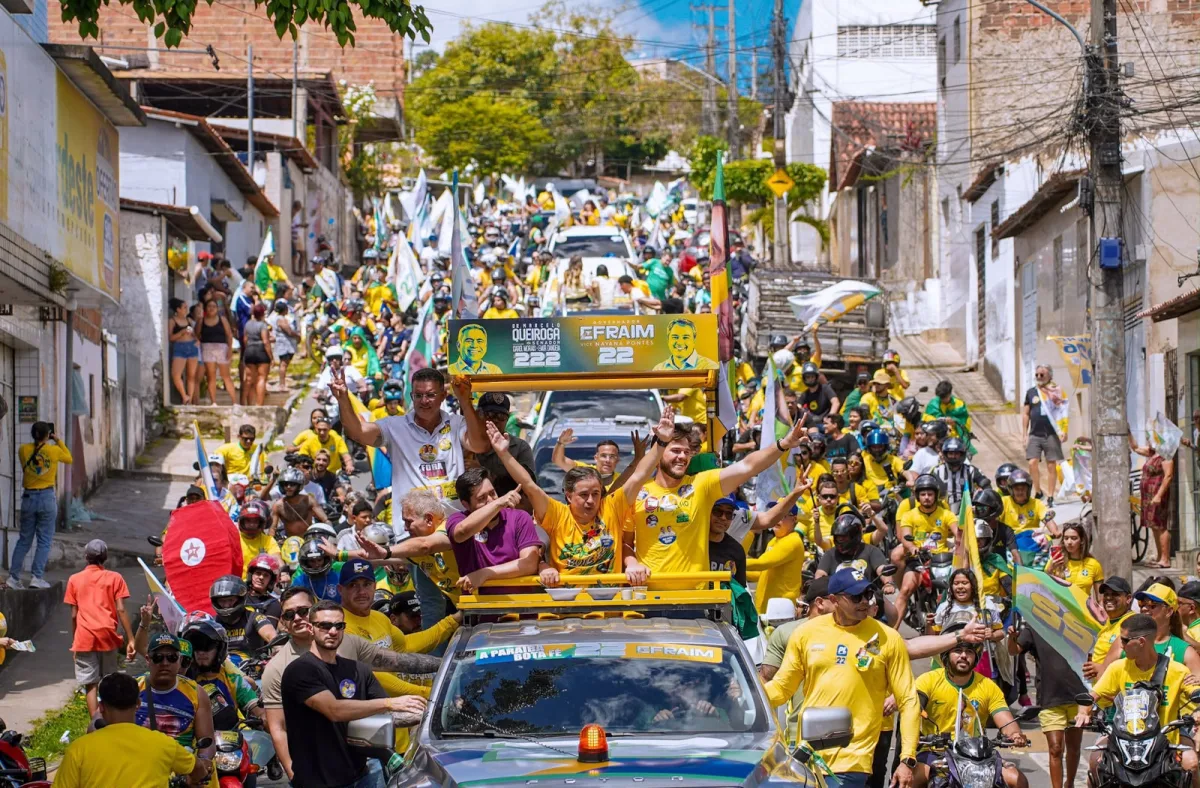 EFRAIM AGRADECE MOBILIZAÇÃO EM CAMPINA GRANDE E DESTACA PARTICIPAÇÃO DE BRUNO CUNHA LIMA EM CARREATA