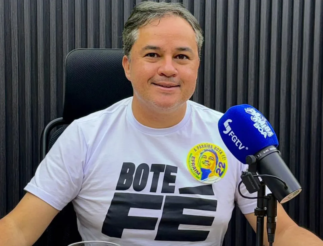Em sabatina, Efraim apresenta sua visão de governo: mais segurança, menos impostos e uma Paraíba mais competitiva