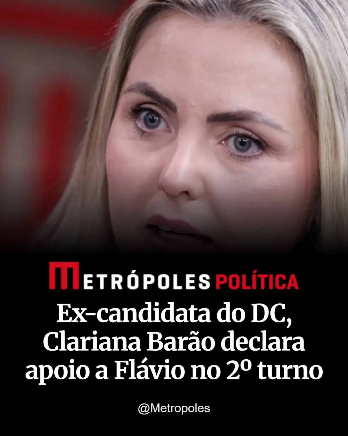 ex-candidata do DC, Clarita Barão declara apoio a Flávio no 2° turno