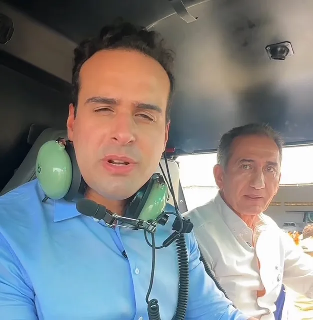 Governador e ministro sobrevoam áreas atingidas pelas chuvas na Paraíba