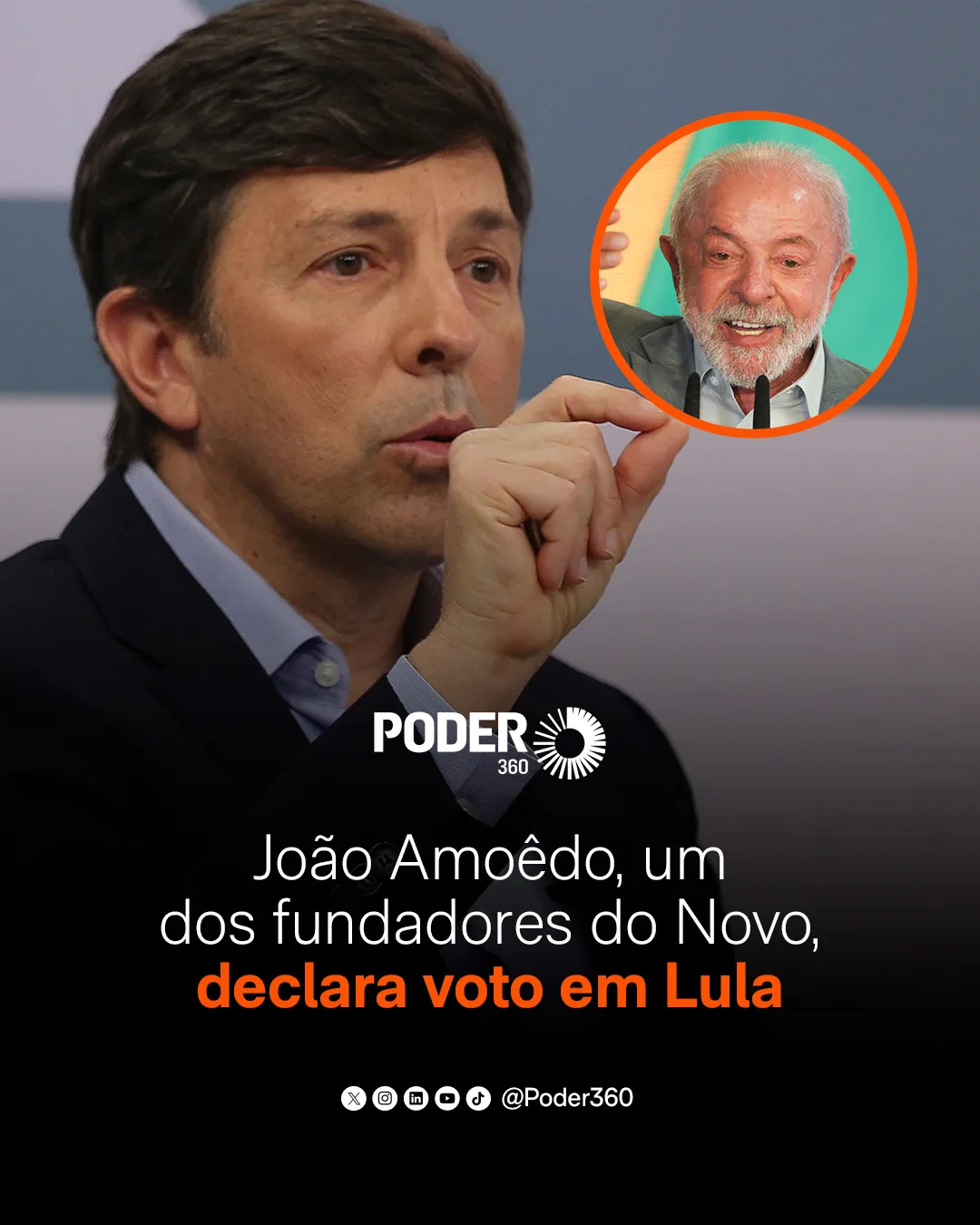 João Amoêdo, um dos fundadores do Novo, declara voto em Lula