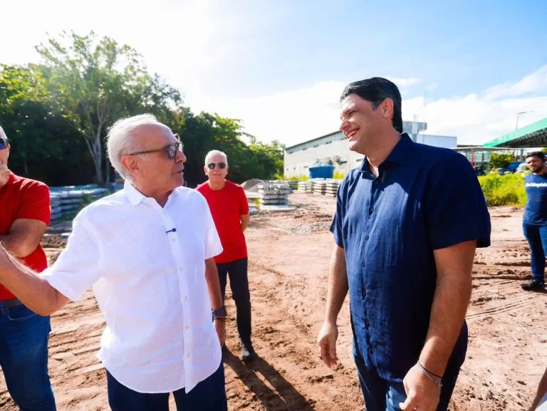 Leo Bezerra inspeciona obra da ponte sobre o Rio Cuiá, iniciada há 1 ano e 4 meses