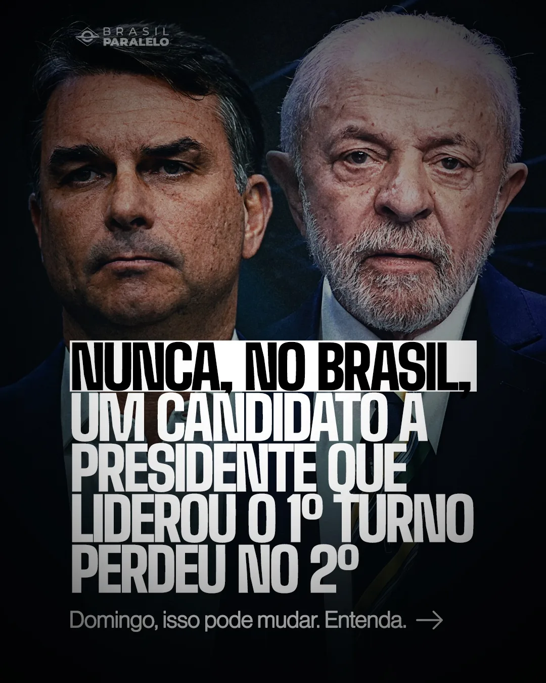 Nunca, no Brasil, um candidato a presidente que liderou o 1° turno perdeu no 2°