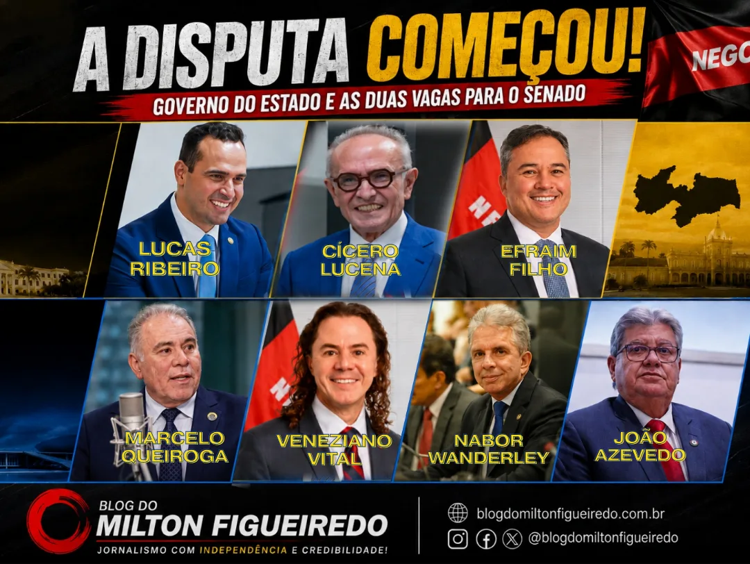 Opinião - Milton Figueiredo: Paraíba 2026: chegou a hora da verdade - sobram caciques, faltam vagas e ninguém está eleito