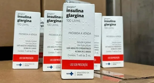 Paraíba recebe mais de 25 mil tubetes de insulina glargina para aplicação pelo SUS