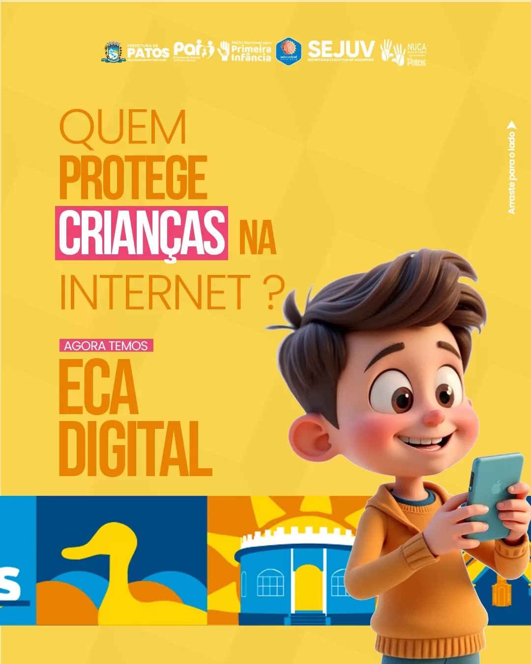 PATOS: Secretaria de Juventude usa redes sociais para alertar sobre o ECA Digital e reforça proteção de crianças e adolescentes na internet