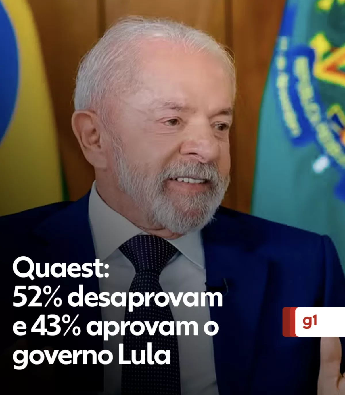 QUAEST: 52% DESAPROVAM E 43% APROVAM O GOVERNO LULA