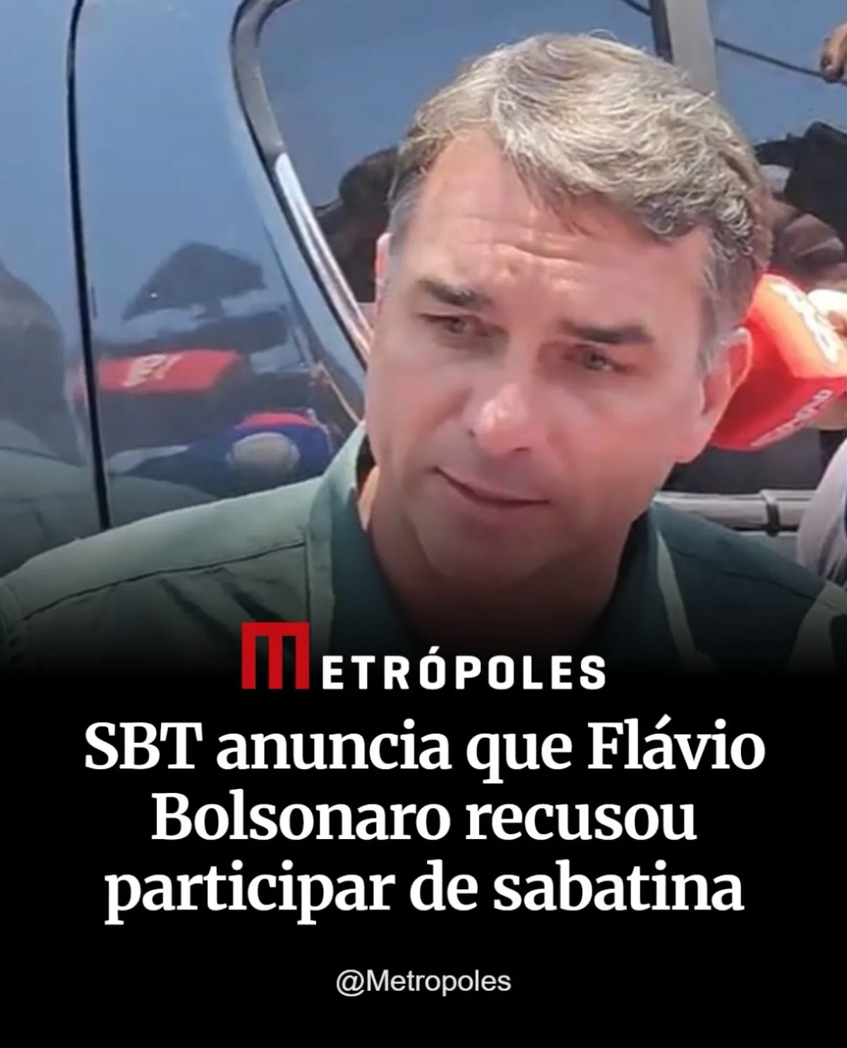 SBT anuncia que Flávio Bolsonaro recusou participar de sabatina