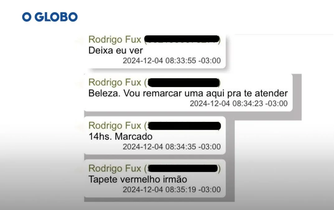 Vorcaro pediu a ajuda de filho de Fux que ofereceu "tapete vermelho" a dono do Master