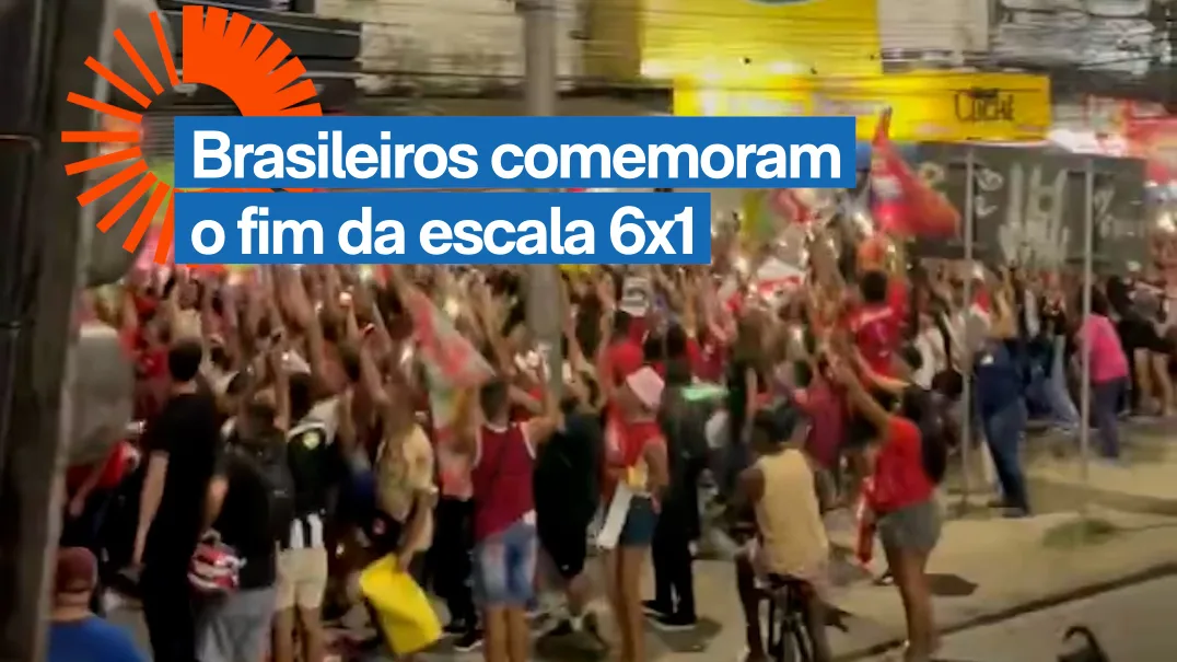 Brasileiros comemoram o fim da escala 6x1