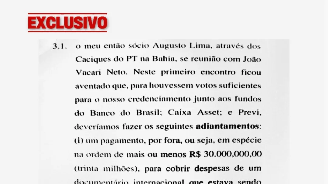 confira o documento apresentado à pgr com os relatos de Daniel vorcaro