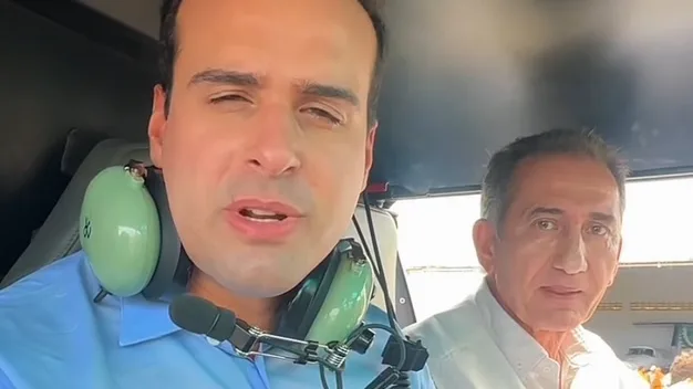 Governador e ministro sobrevoam áreas atingidas pelas chuvas na Paraíba