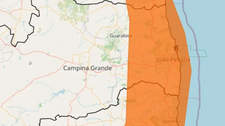 Inmet emite alerta laranja para chuvas intensas em 43 municípios da Paraíba - VEJA LISTA