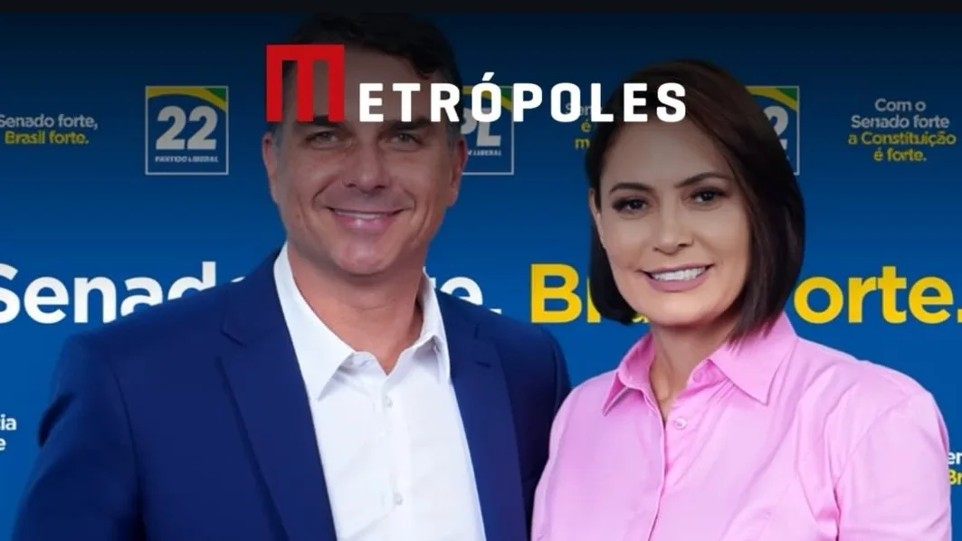 Michelle Bolsonaro confirma a aliados que Flávio deixou o Brasil