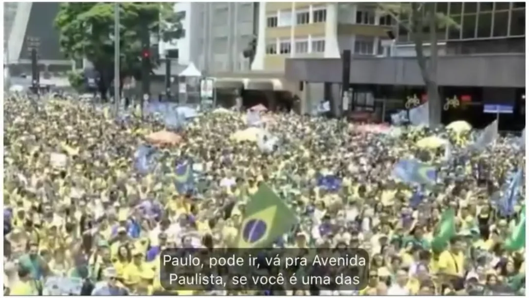 MULTIDÃO: Avenida Paulista lotada recebe Flávio Bolsonaro neste domingo (18)