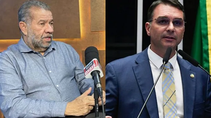 Carlos Lupi em entrevista à Rede Mais e Flávio Bolsonaro