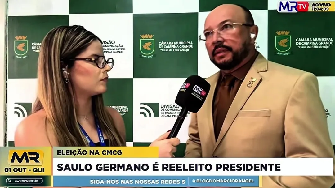 "O QUE IMPORTA É A UNIDADE": SAULO GERMANO É REELEITO PRESIDENTE NA CÂMARA DE CG