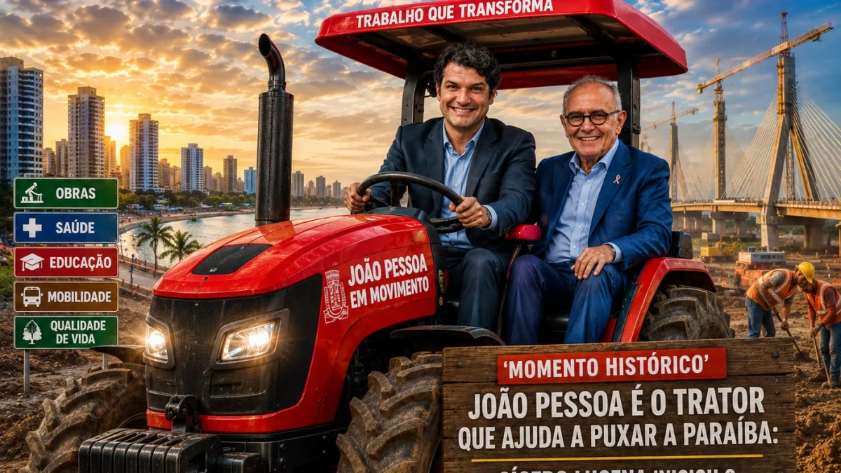 OPINIÃO - MILTON FIGUEIRÊDO  'MOMENTO HISTÓRICO' - JOÃO PESSOA É O TRATOR QUE AJUDA A PUXAR A PARAÍBA: CÍCERO LUCENA INICIOU O TRACIONAMENTO DA MÁQUINA, E LÉO BEZERRA SÓ AUMENTA O RITMO DE DESENVOLVIMENTO DA CAPITAL