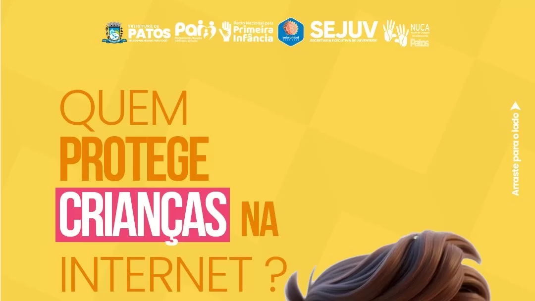 PATOS: Secretaria de Juventude usa redes sociais para alertar sobre o ECA Digital e reforça proteção de crianças e adolescentes na internet