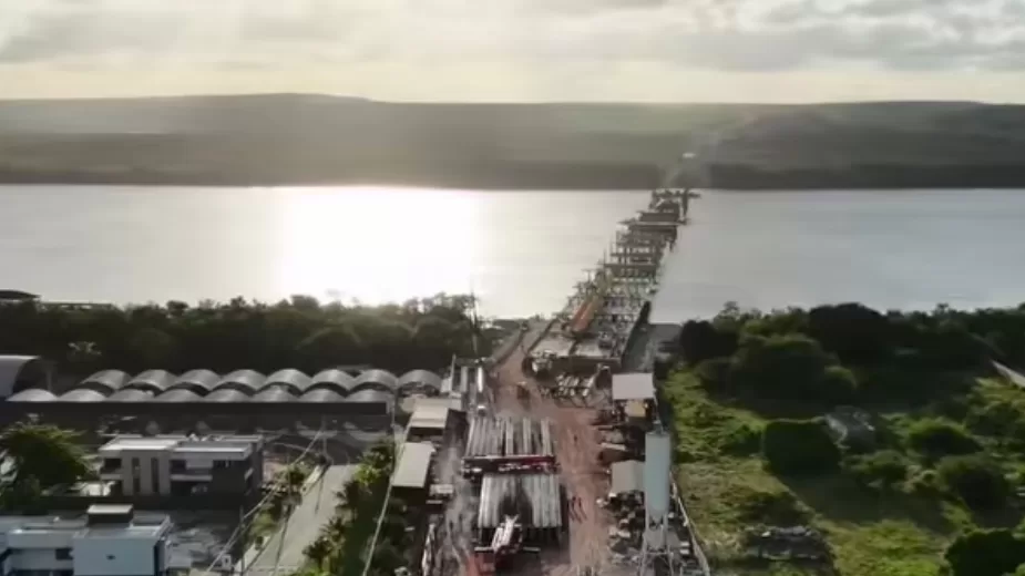 A obra da ponte do futuro segue a todo vapor no Litoral Norte da Paraíba