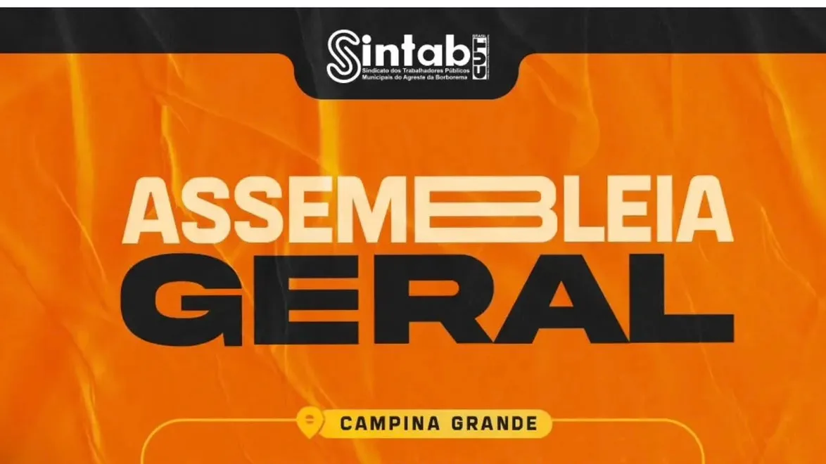 Sintab convoca servidores para assembleia geral em Campina Grande