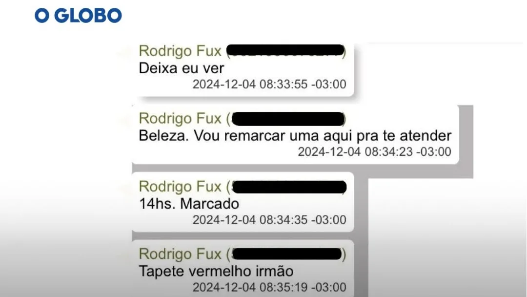 Vorcaro pediu a ajuda de filho de Fux que ofereceu "tapete vermelho" a dono do Master