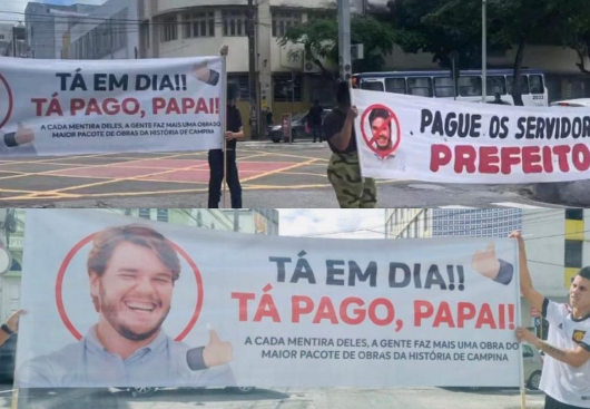 Faixas em Campina Grande.