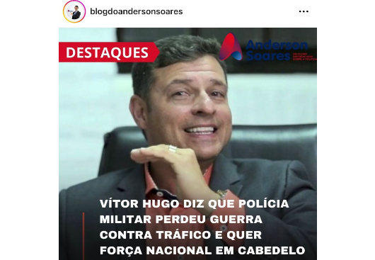 Prefeito de Cabedelo, Vítor Hugo.