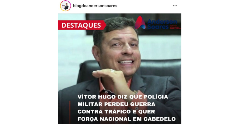 Prefeito de Cabedelo, Vítor Hugo.