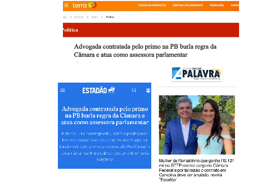 ALÉM DA DEMISSÃO: esposa de Ronaldinho Cunha Lima também poderá ter que devolver o dinheiro da STTP — diz O ESTADÃO e PORTAL TERRA