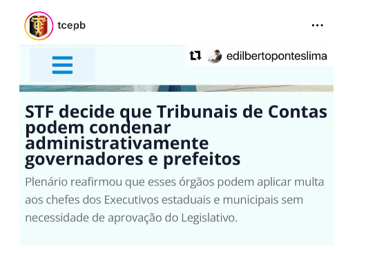 Tribunal de contas do Estado.