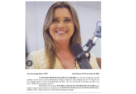Governo do Estado da Paraíba.