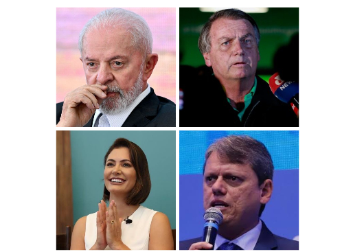 Lula, Bolsonaro, Michelle e Haddad