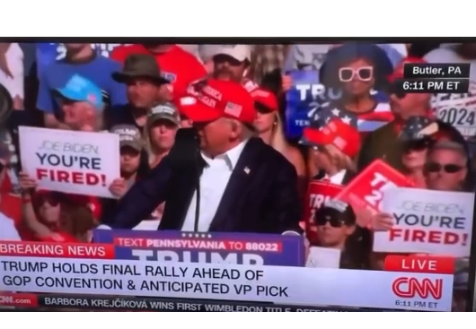 URGENTE: VÍDEO: Trump cai do palco durante comício na Pensilvânia com sangue no rosto e após disparos serem ouvidos — Blog do BG