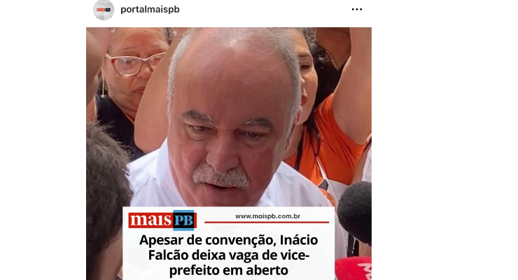 Apesar de convenção, Inácio Falcão deixa vaga de vice-prefeito em aberto — Mais PB