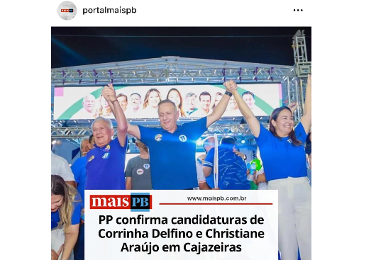 PP confirma candidaturas de Corrinha Delfino e Christiane Araújo em Cajazeiras — Mais PB