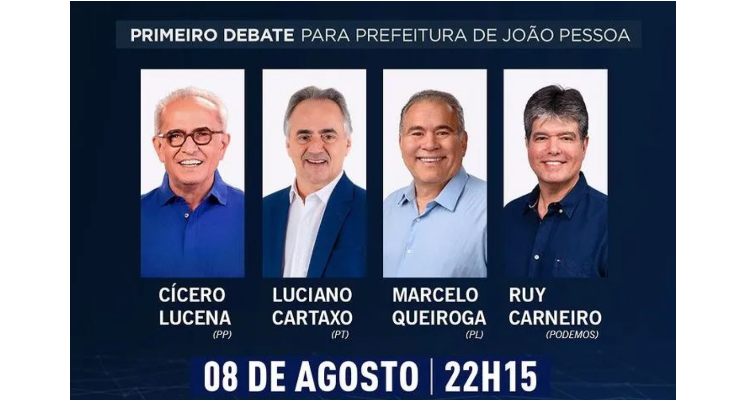 Paraíba Já transmitirá ao vivo debate da TV Arapuan com candidatos a prefeito de JP — PARAÍBA JÁ