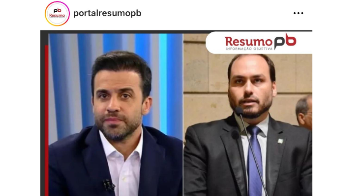MARÇAL PEDE PIX DE CARLOS BOLSONARO PARA CUSTEAR TRATAMENTO PSIQUIÁTRICO — Resumo PB