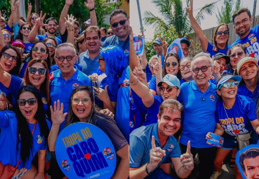 Campanha de Cícero Lucena e Leo Bezerra realiza grande evento e percorre quatro bairros em JP