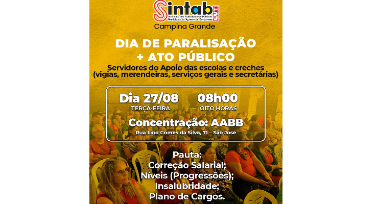 SERVIÇO PÚBLICO: PARALISAÇÃO - SINTAB