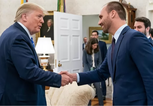 Eduardo Bolsonaro posta agradecimento a Trump após tarifaço dos EUA contra o Brasil