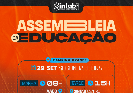 SERVIÇO PÚBLICO: ASSEMBLEIA EDUCAÇÃO - SINTAB