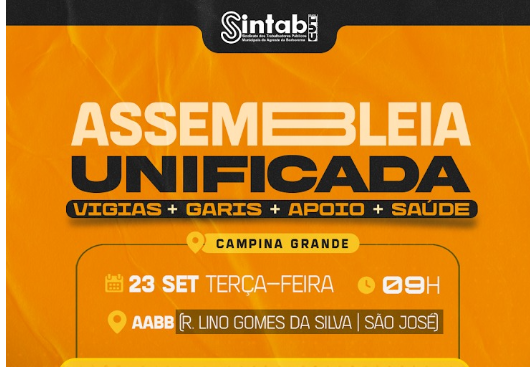 SERVIÇO PÚBLICO: CONVOCAÇÃO GERAL - SINTAB