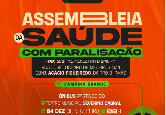 SINTAB CONVOCA: SAÚDE DE CAMPINA GRANDE PARALISA NOVAMENTE E SERVIDORES PROMETEM EXPOR O CAOS NA UBS ANAILDA CARVALHO MARINHO