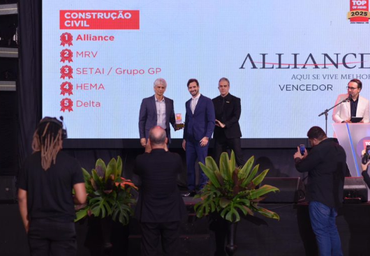 Construtora Alliance é vencedora do Top of Mind 2025 na categoria Construção Civil