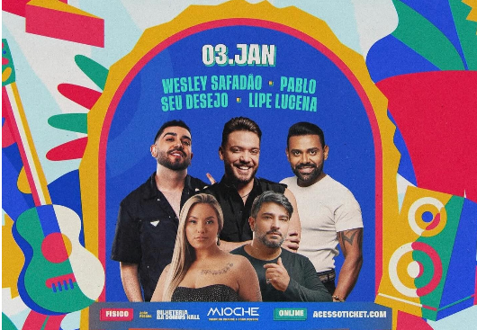 Wesley Safadão e Pablo comandam abertura do Fest Verão Paraíba 2026 neste sábado (3)