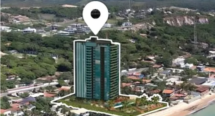 Edifício de luxo com 20 andares em praia